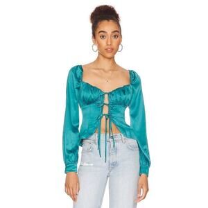 NWT Revolve Majorelle Waldorf Top in Teal Size XXS